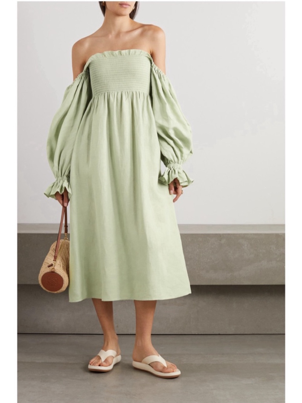 Sleeper Midi Dress in Sage Green
